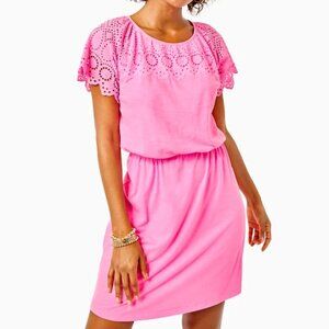 Lilly Pulitzer Pink Eyelet Mini Dress